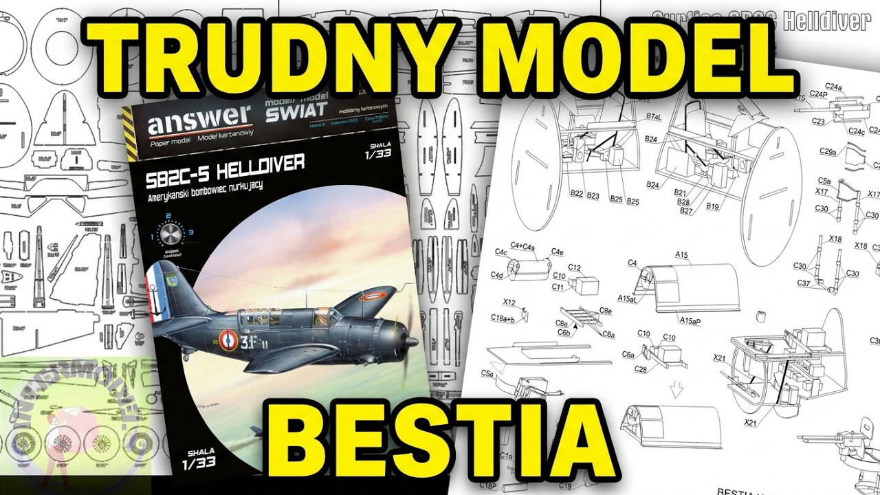 SB2C -5 HELLDIVER #modelarstwo #małymodelarz #karton #papermodel #hobby #aviation
