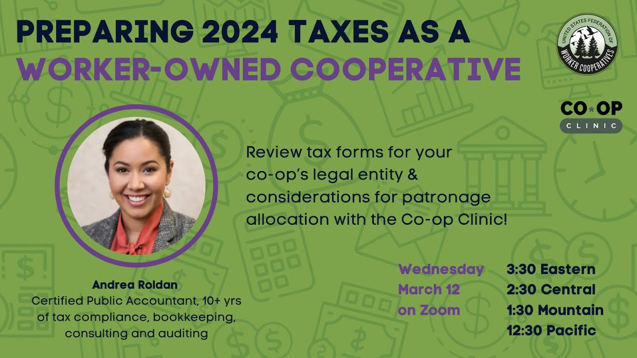 Preparing 2024 Taxes as a Worker Cooperative