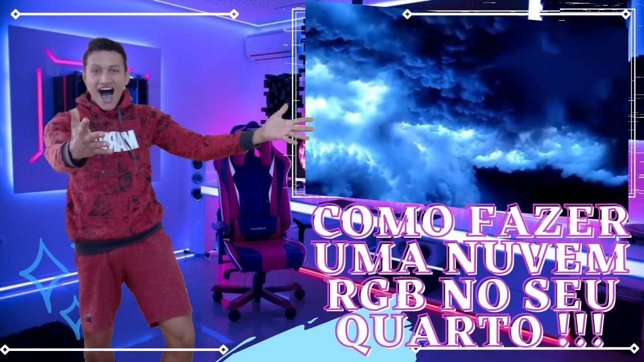 COMO FAZER uma NUVEM RGB na PAREDE ou TETO do seu QUARTO ou SETUP GAMER.