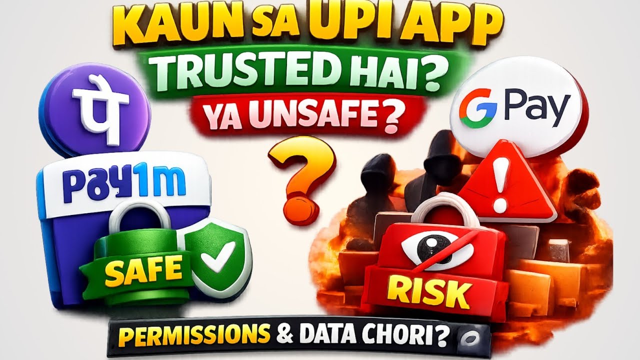 Kaun Sa UPI App Sabse Trusted Hai | Trusted UPI Apps | Sabse Secure UPI App Kaunsa Hai