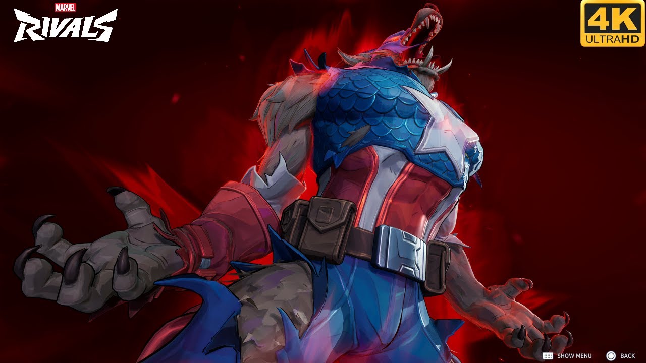Capwolf Skin Showcase - Marvel Rivals (4K 60FPS)