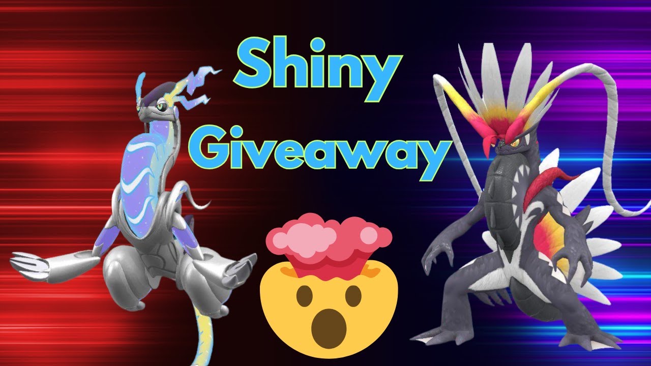 Shiny Koraidon and Miraidon giveaway in Pokemon scarlet and violet live