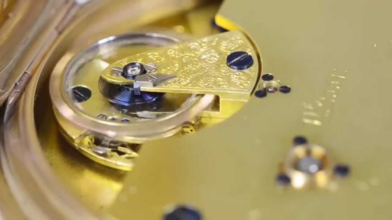 Pocket watch: heavy English deck watch with carousel, Royal watchmaker Birch & Gaydon London No.2554