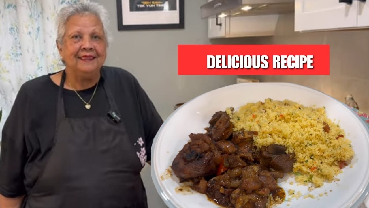 Perfect Dinner Recipe Couscous & Jamaican Brown Stew Chicken 🇯🇲