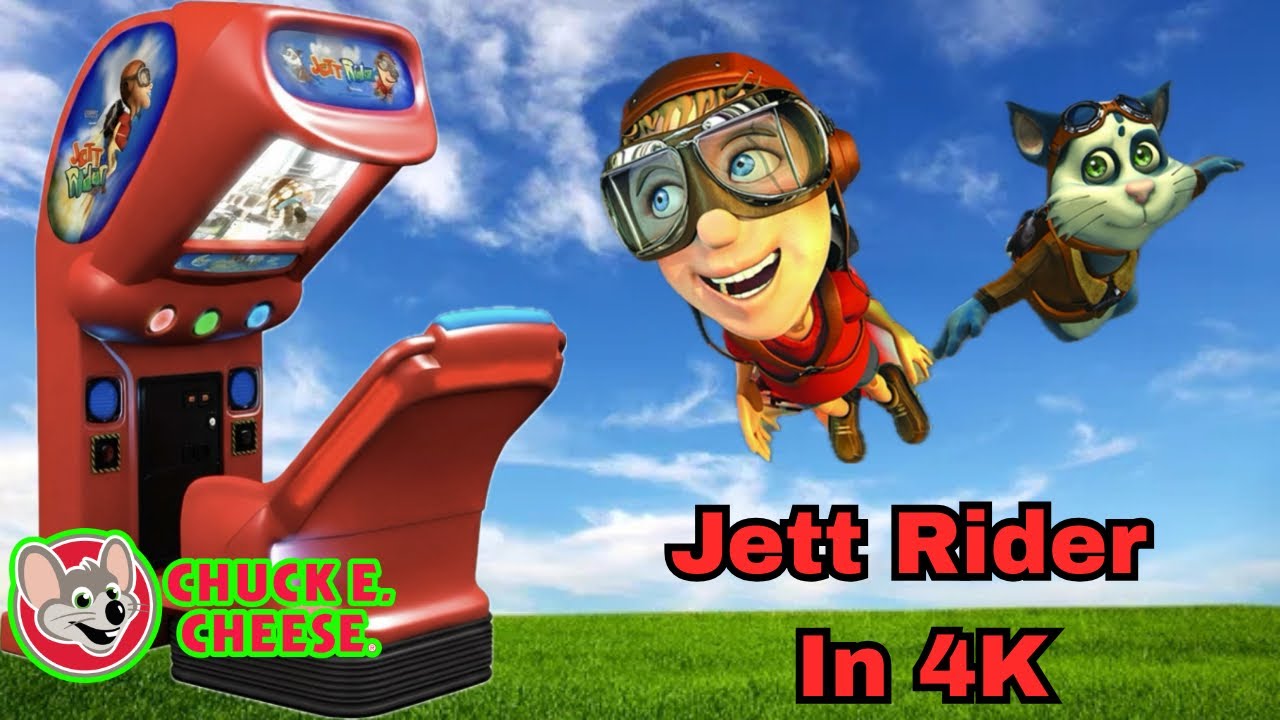 Chuck E Cheese Jett Rider в 4K: Все аттракционы (симулятор американских горок Chuck E Cheese)