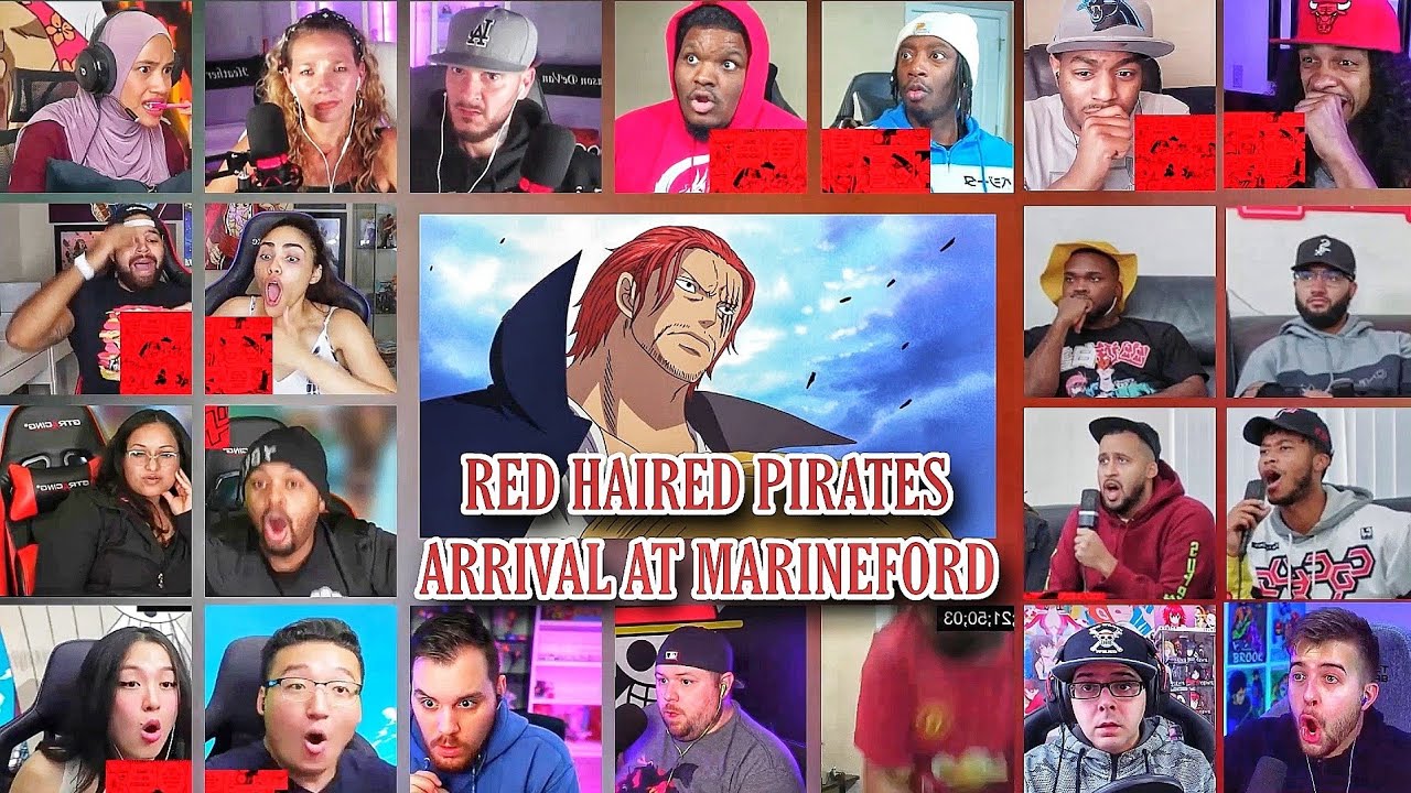 Shanks Arrives at Marineford Reaction Mashup | Shanks Saves Coby | One Piece Episode 488