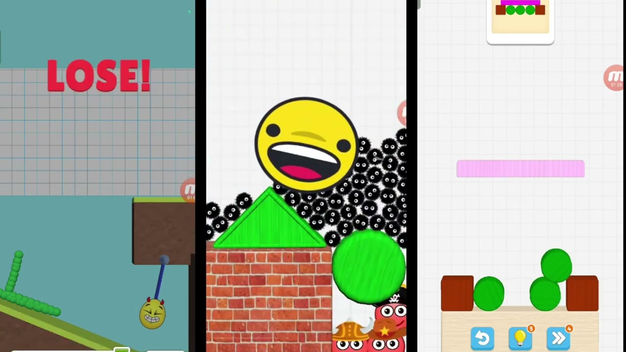 Color Block Builder vs Draw to Crash: Smash Angry Egg vs Hide Ball: Brain Teaser Game! ASMR Game!