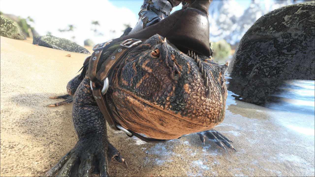 150 Level Dev Kurbağa Evcilleştirdim! | ARK The Island Günlükleri #1