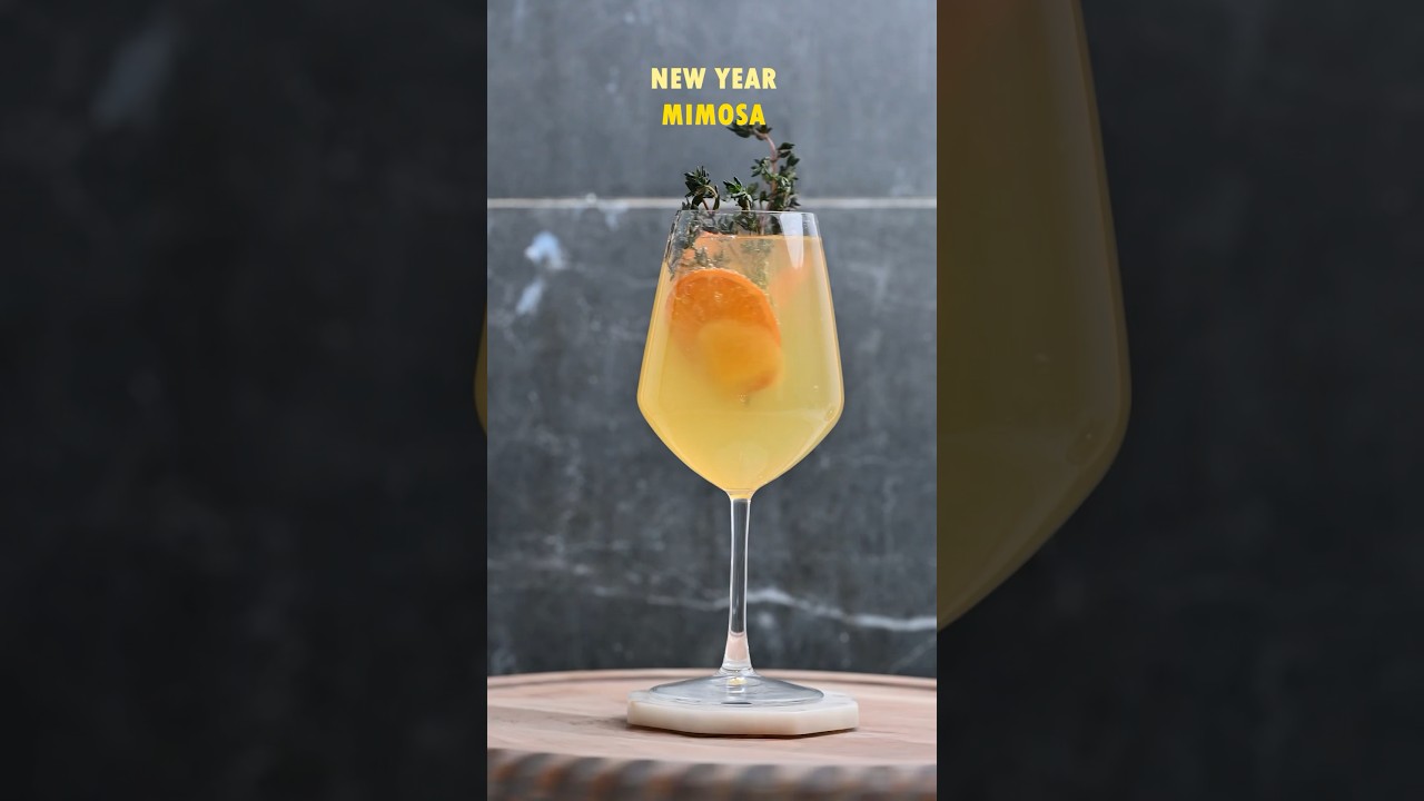 🍊 New Years Mimosa 🍊 #newyear #newyear2024 #cocktailtime #bar #drink