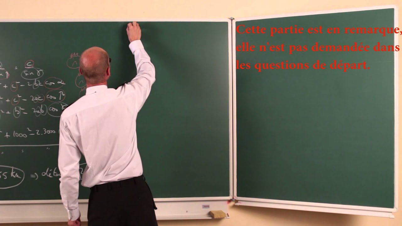 Déviation d'un avion - Loi des sinus, loi des cosinus dans un triangle quelconque