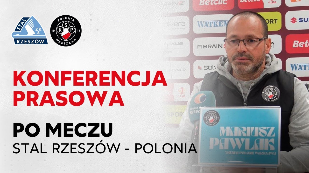 Konferencja prasowa po meczu Stal Rzeszów - Polonia Warszawa