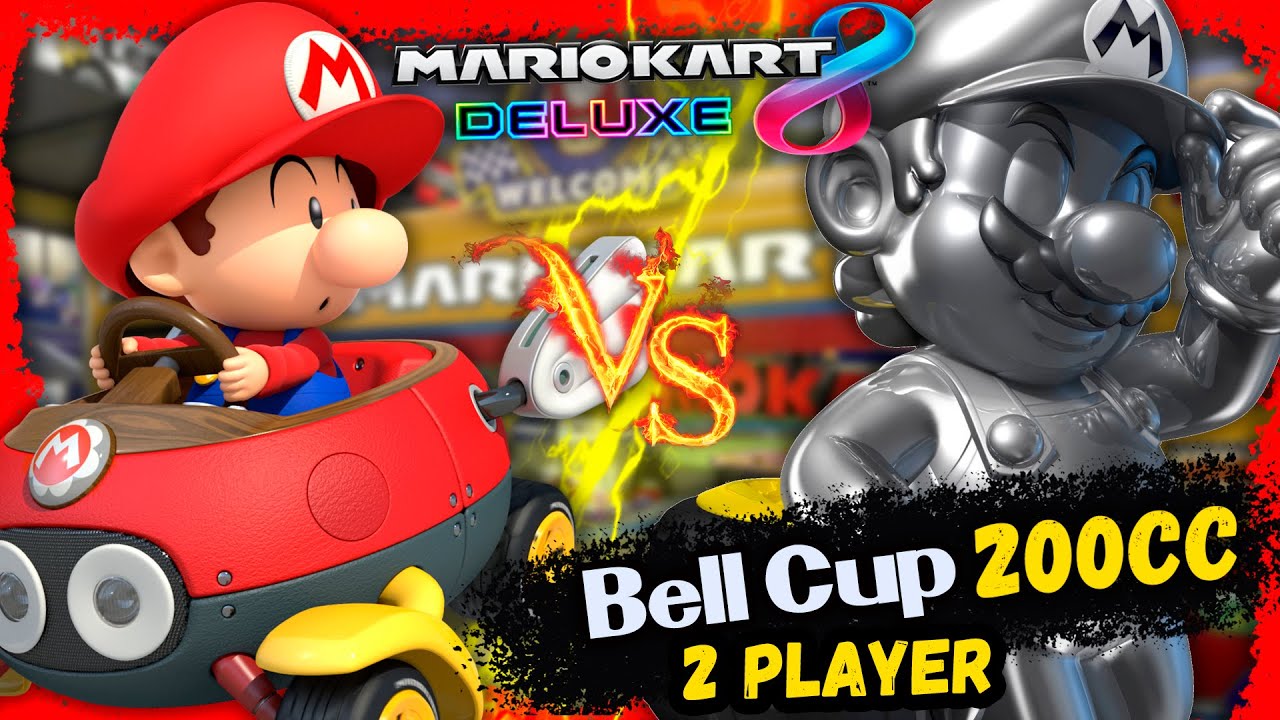 Mario Kart 8 Deluxe Multiplayer – 2 Players | Bell Cup 200cc (Baby Luigi vs Metal Mario) 2021