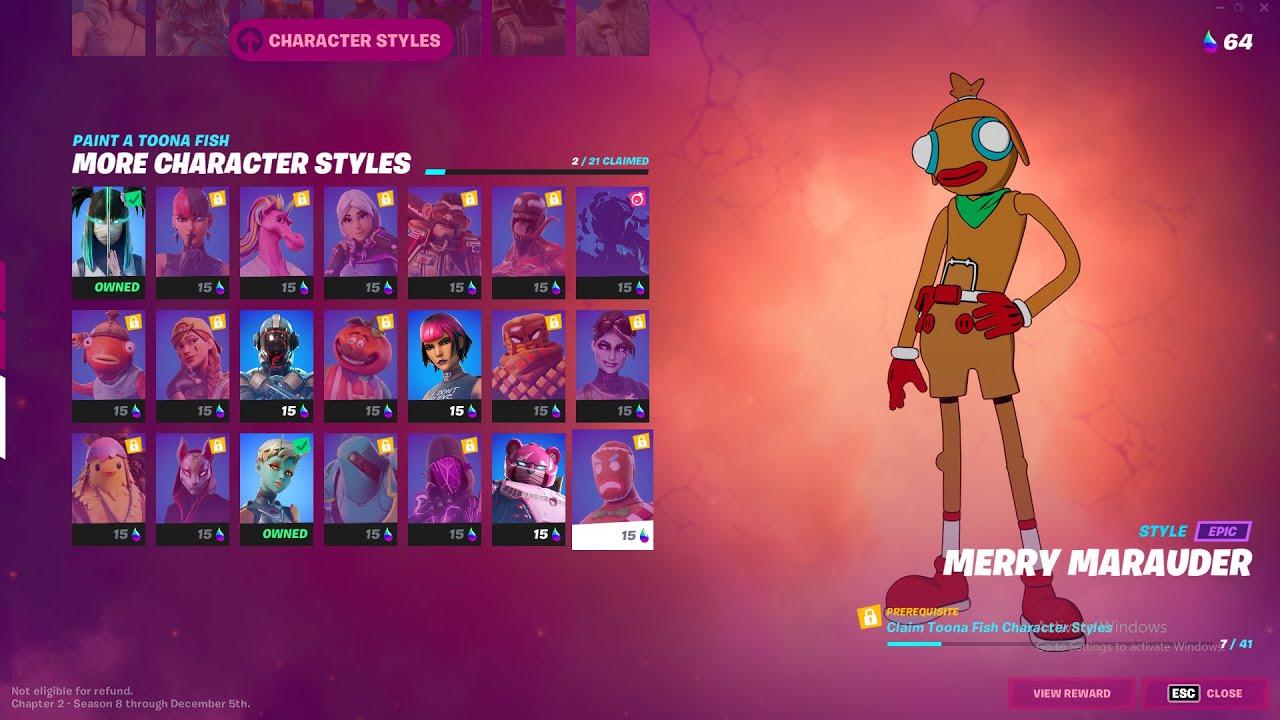 How To Unlock All New Toona Fish Styles in fortnite