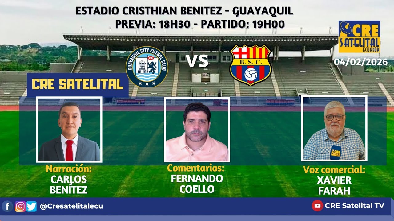 PARTIDO AMISTOSO GUAYAQUIL CITY - BARCELONA    4/Febr/2026