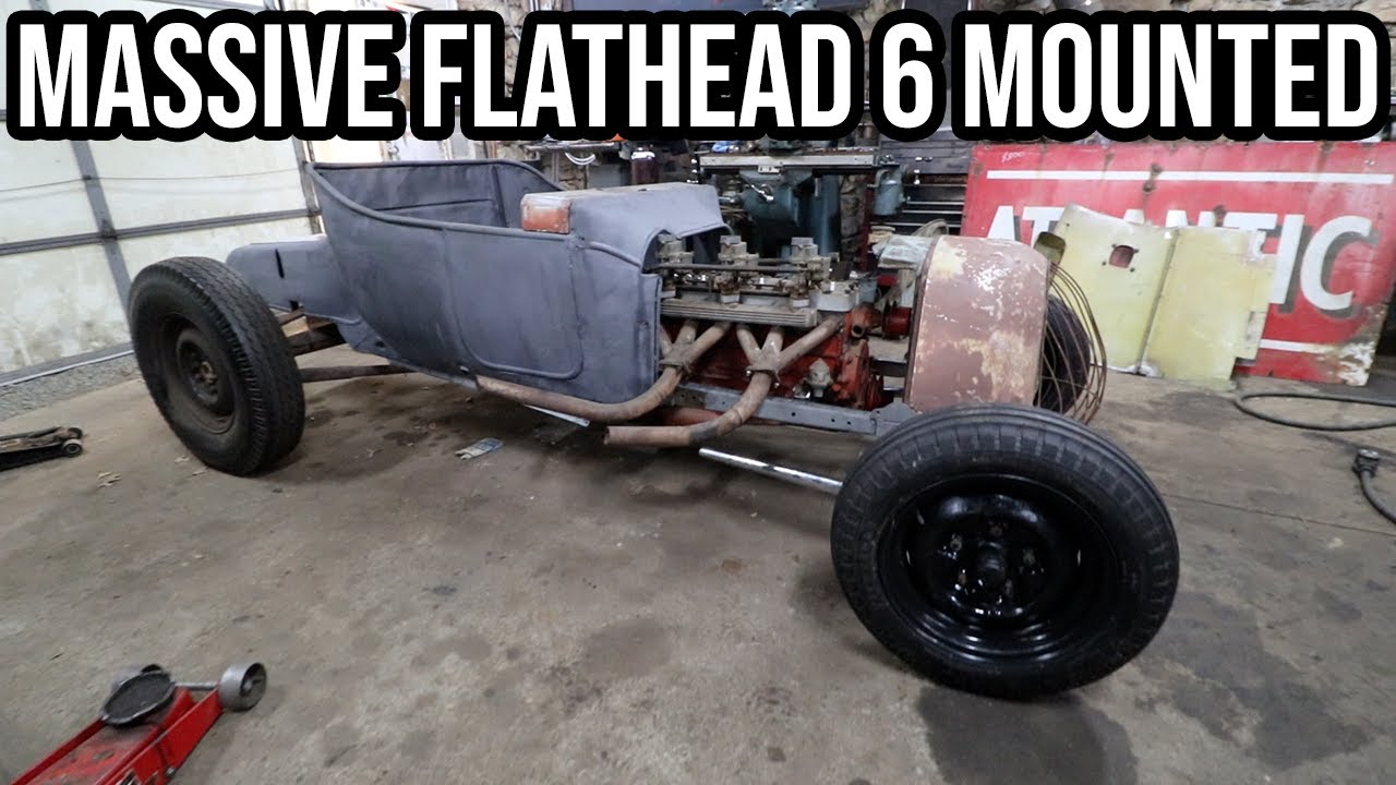 Установка двигателя Flathead 6 на гоночный автомобиль Model T Roadster Racer!!