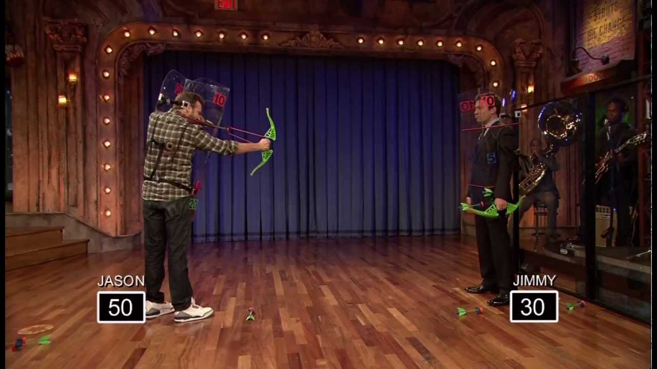 Z-Curve Bow game played by Jimmy Fallon and Jason Sudeikis!