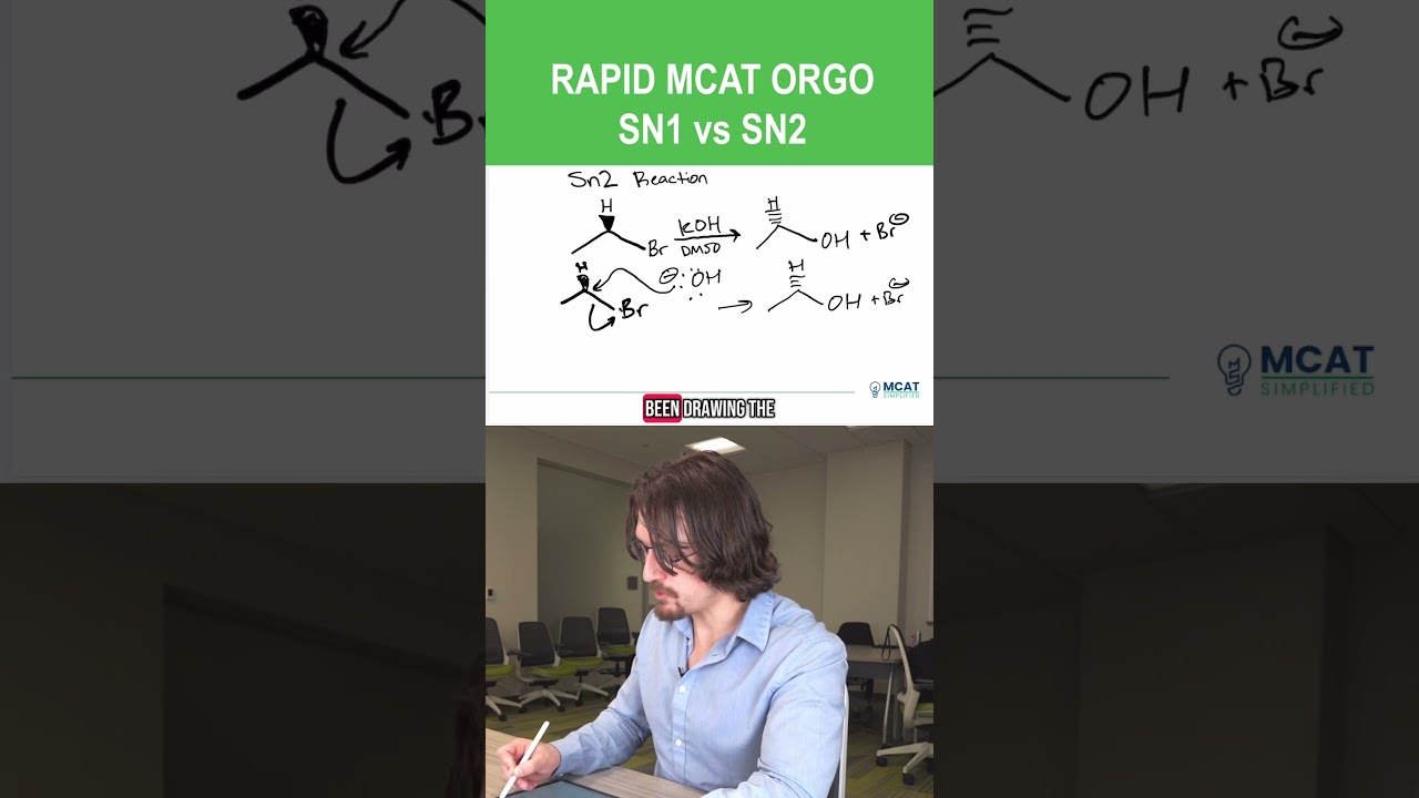RAPID MCAT ORGO SN1 против SN2 | #mcat #mcatprep #premed #premedadvice #organicchemistry