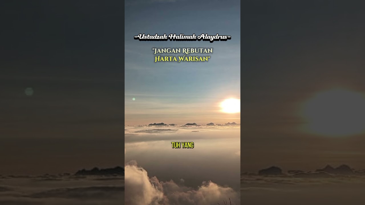 JANGAN REBUTAN HARTA WARISAN ‼️ #ustadzahhalimahalaydrus #halimahalaydrus 