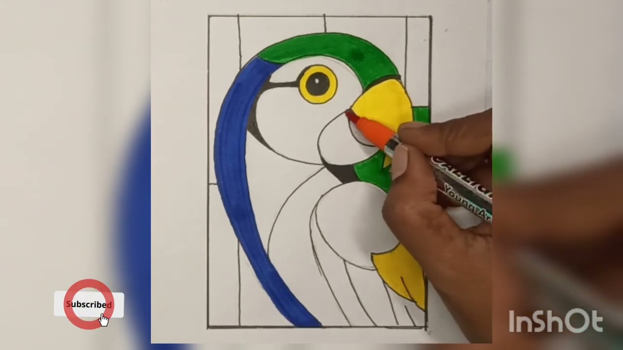 Step by step Abstract drawing #abstrack parrot drawn #drawing #sikhosab #pencilsketch #pencildrawing