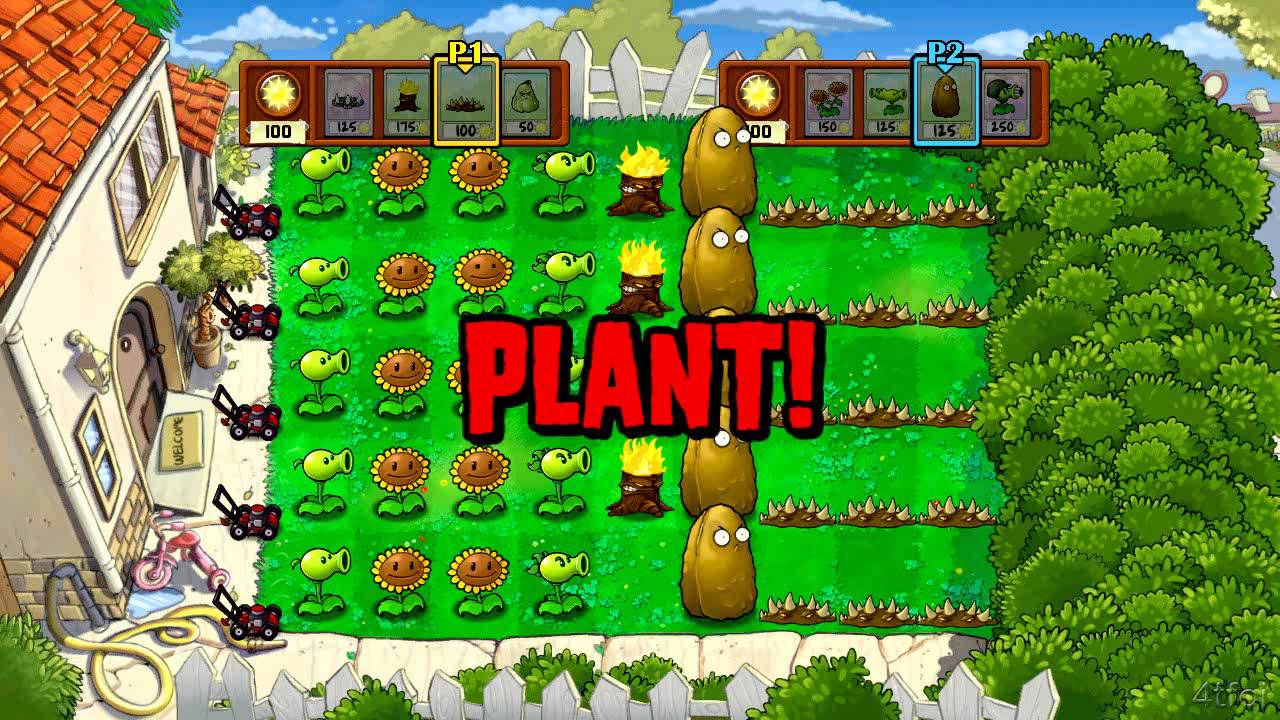 Plants Vs Zombies Xbox 360 - Co-op Hard Day Part 1