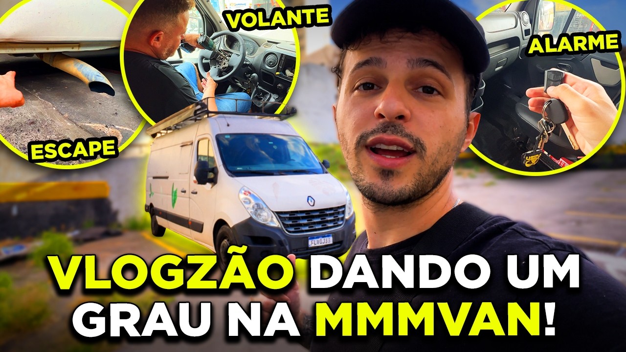 Mais UPGRADES na NOSSA VAN! Escape Novo, Volante e Alarme!