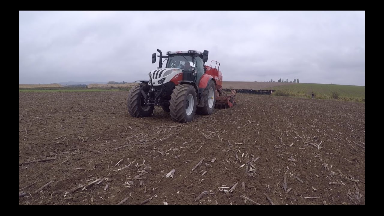[LFS Hollabrunn] Steyr Profi 4145 mit Horsch Pronto beim Winterweizen säen