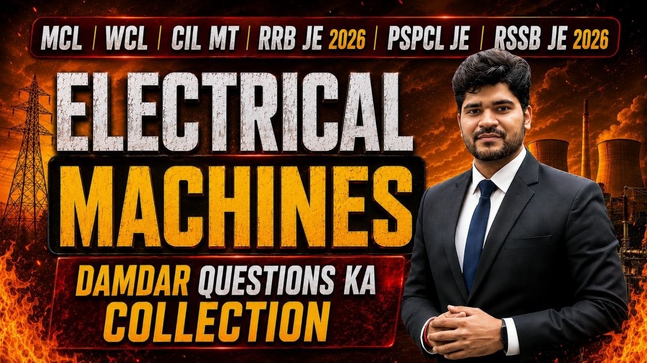 ELECTRICAL MACHINE | MIXED MCQ | MCL | COAL INDIA | RSEB JE | RRB JE | SSC JE Live@8:30pm #mcl #rseb