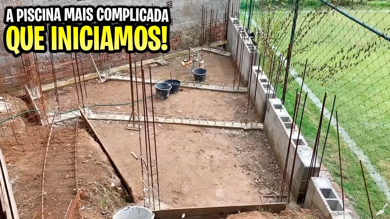 A PISCINA MAIS COMPLICADA QUE JÁ INICIAMOS ATÉ HOJE - MOSTRO TODO PASSO A PASSO EM VÁRIOS VÍDEOS
