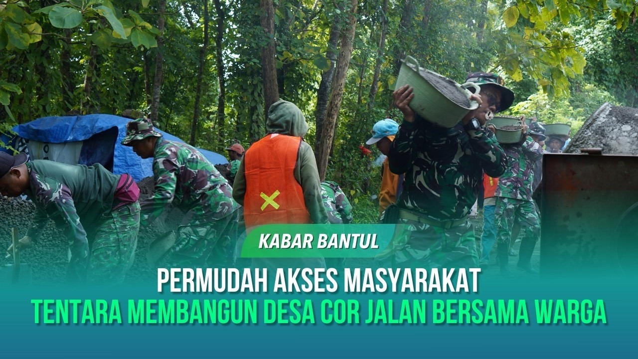 Jalan Payak Tengah di Cor Tentara Bersama Masyarakat | Kabar Bantul