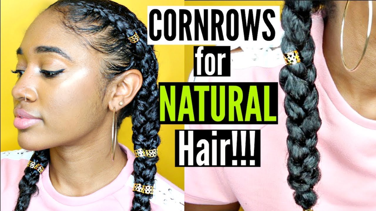 Protective Style: Easy & NEAT Dutch Braids/ Cornrows| Using Form Beauty on Natural Hair!