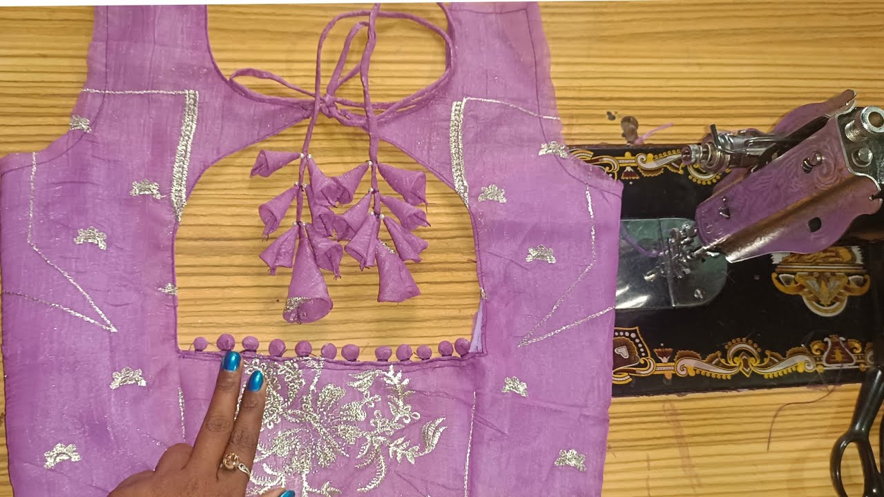 Blouse back neck design cutting and stitching | पोटली वाला ब्लाउज| blouse cutting| suit cutting| 