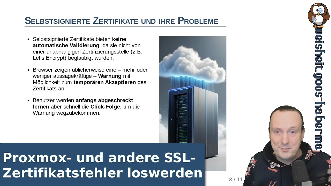 Proxmox- und andere SSL-Zertifikatsfehler loswerden