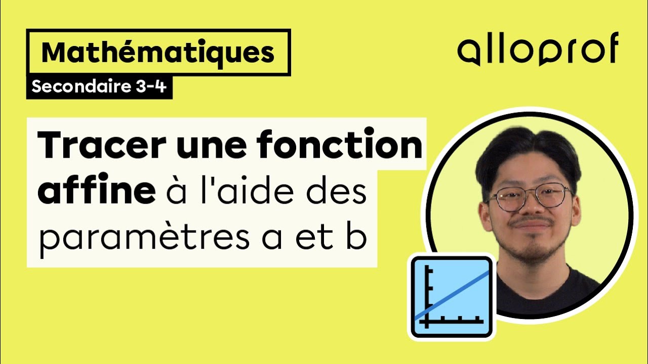 Tracer une fonction affine à l'aide des paramètres a et b | Mathématiques | Alloprof