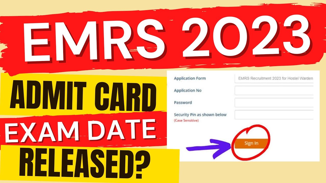 emrs admit card 2023 | emrs exam date 2023 | mahir academy