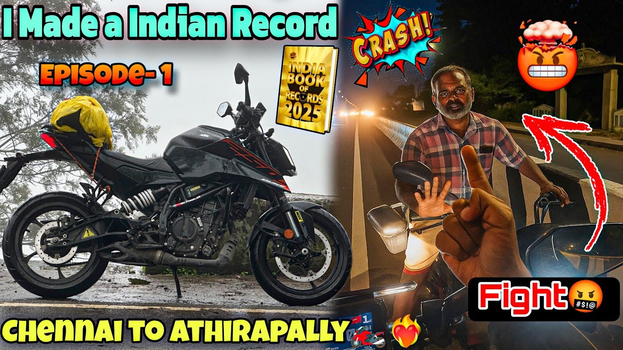 I Made a Record😱| Got Anger🤬| Chennai to Athirapally🏍️🚨| Episode- 1⚡| Vlog 44❤️
