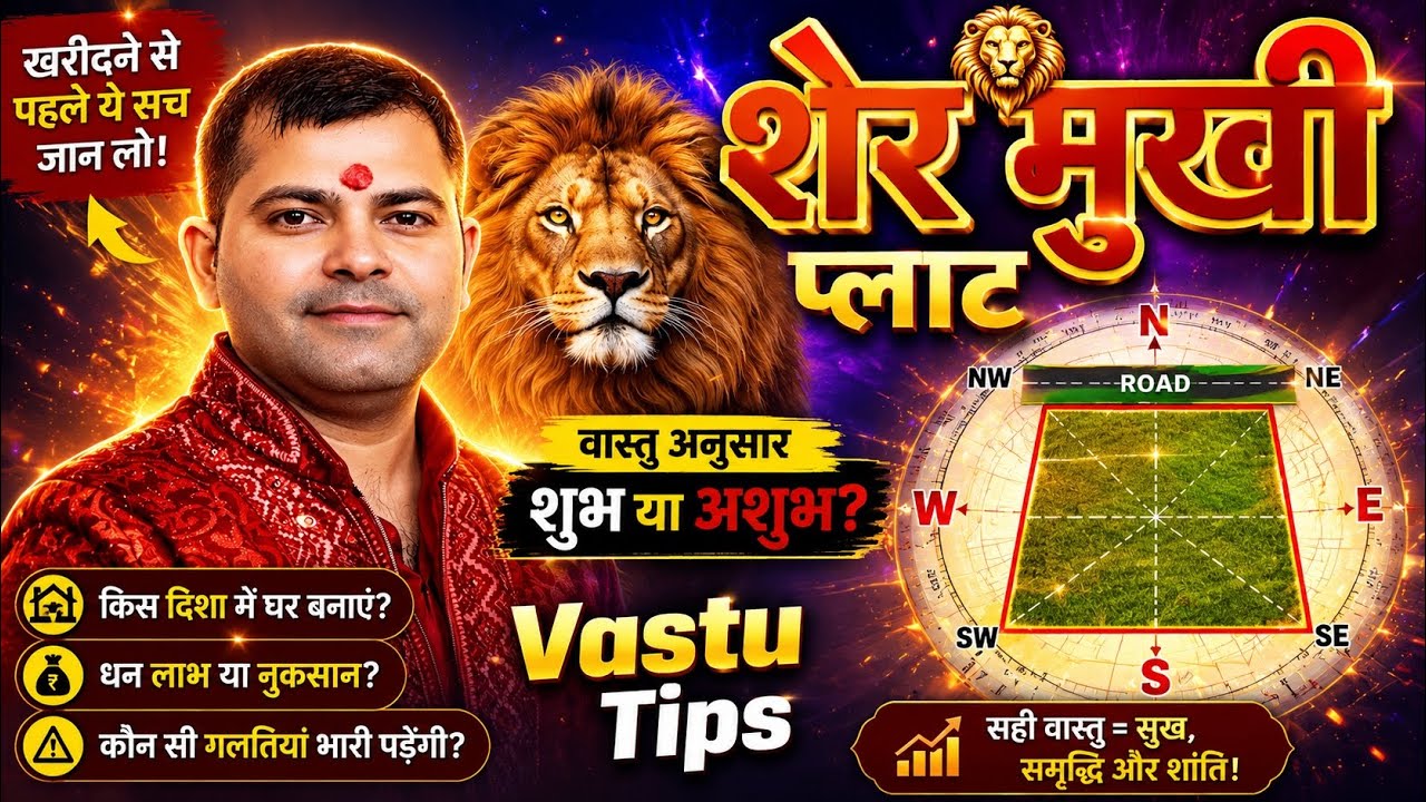 Sher Mukhi Ghar Kaisa Hota Hai | Vastu Shastra For Home | Vastu Tips | By Astrologer Sunil Shastri 