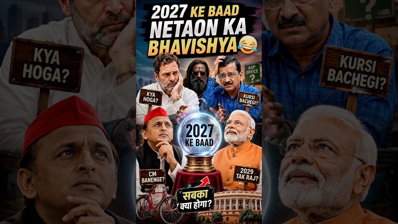 The Future of Politicians After 2027 😂 | Rahul Gandhi, Kejriwal, Akhilesh & Modi Meme #shorts