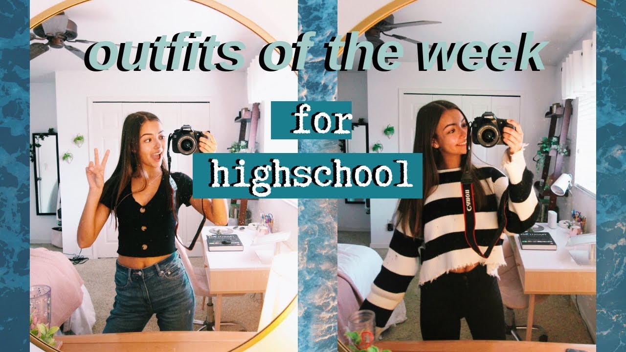 vlogging my outfits of the week for high school!!