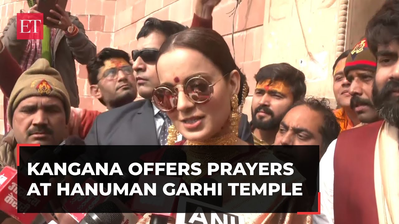 Ayodhya: Kangana Ranaut cleans premises of Hanuman Garhi Temple ahead of consecration ceremony