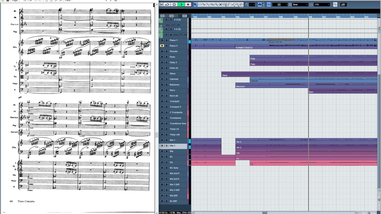 Grieg - Piano Concerto in A minor, 3rd movement (Virtual Orchestra)