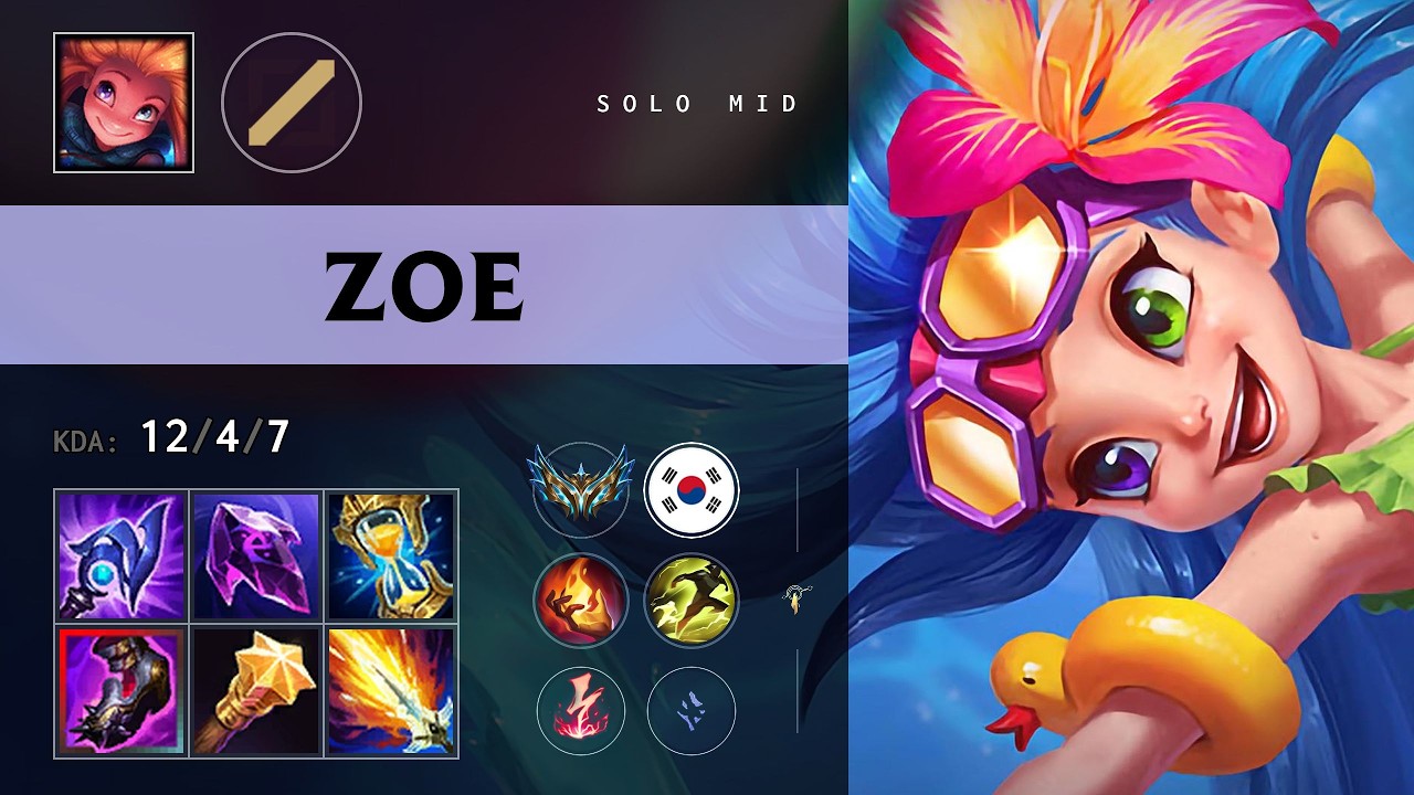 Zoe Mid vs Irelia - KR Challenger Patch 26.16