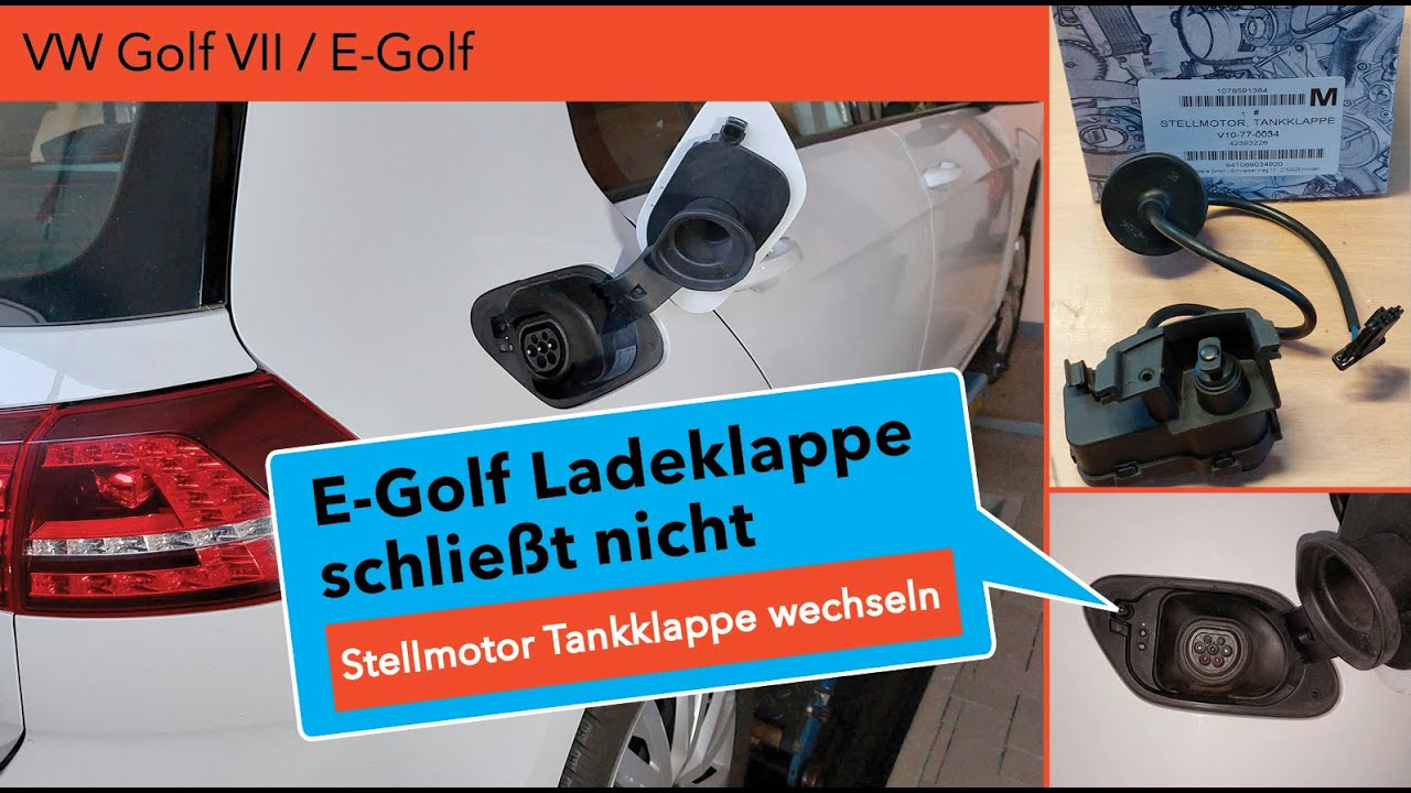 E Golf / Golf VII Ladeklappe schließt nicht - Stellmotor für Tankklappe wechseln