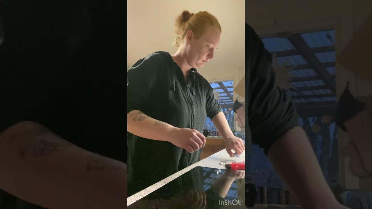 Hjemme igen efter indkøb med Malthe 
