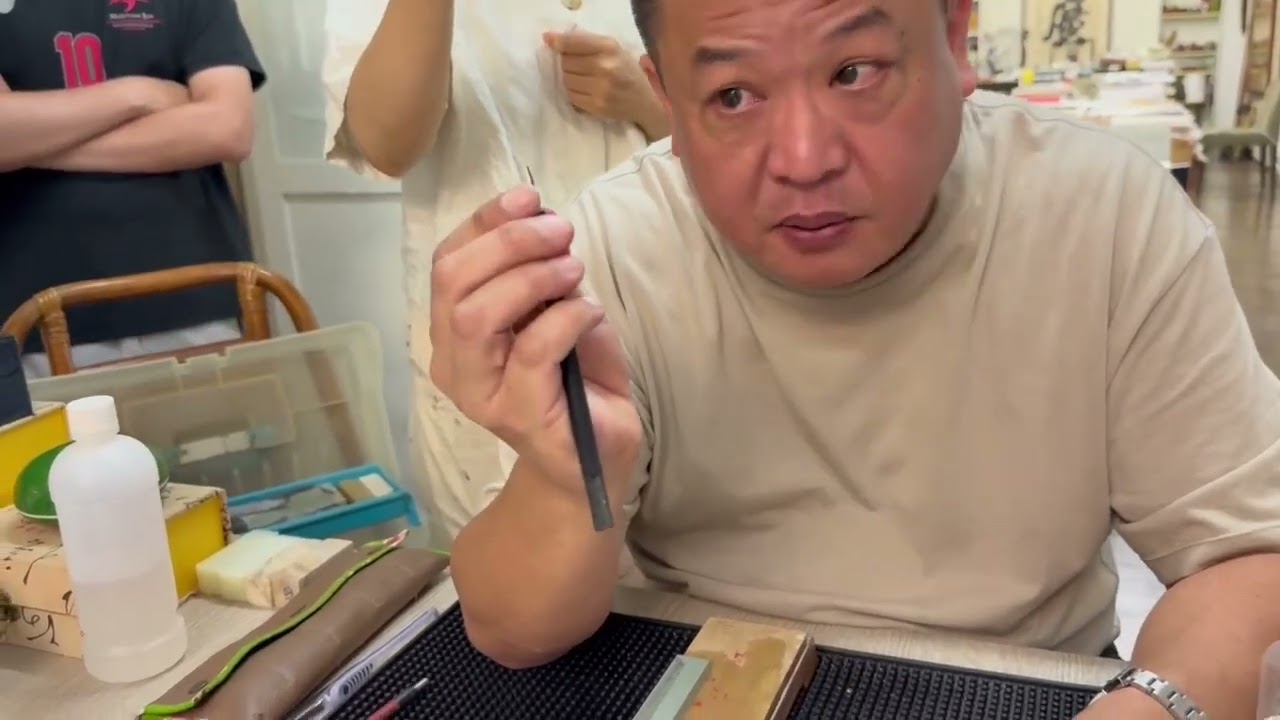 課堂翦影：篆刻  如何磨篆刻刀