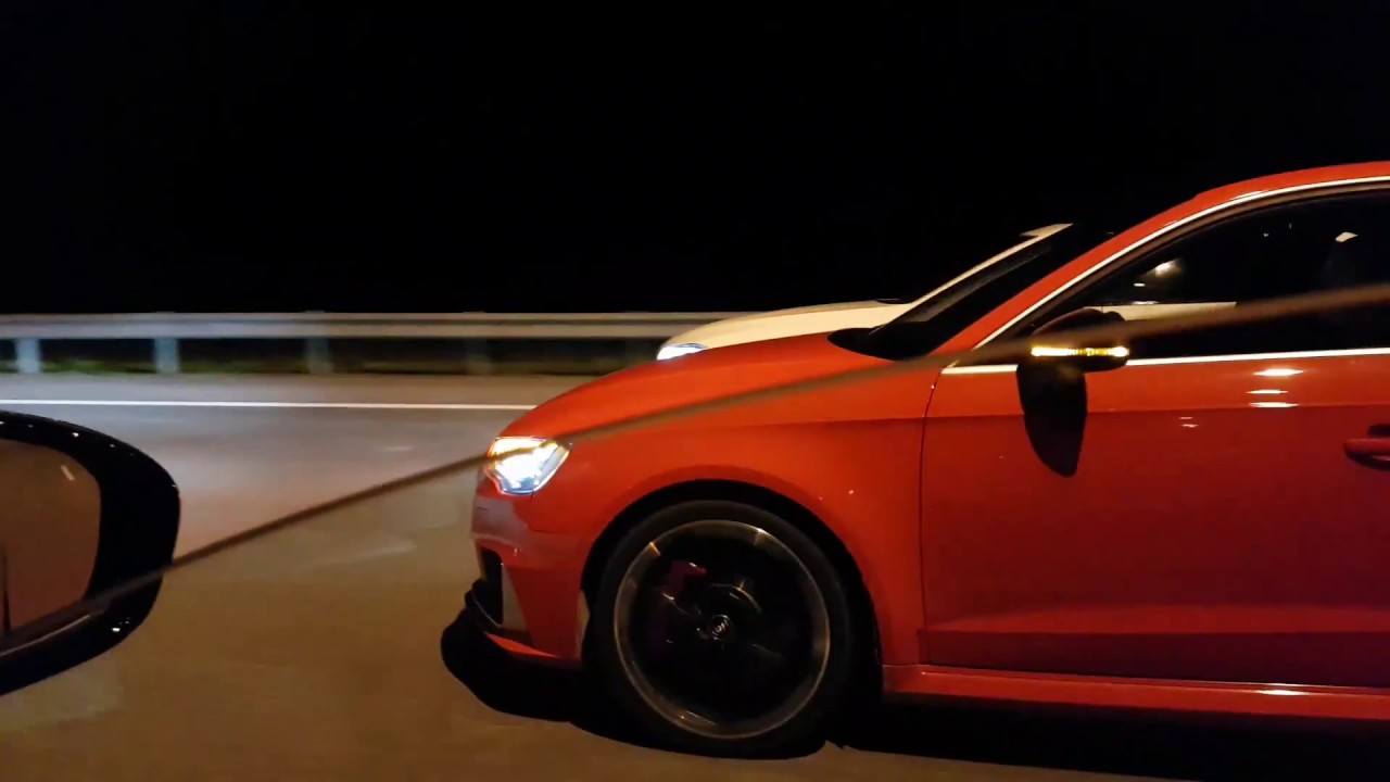Bmw M5 F10 stock vs Audi rs3 stage2 revo