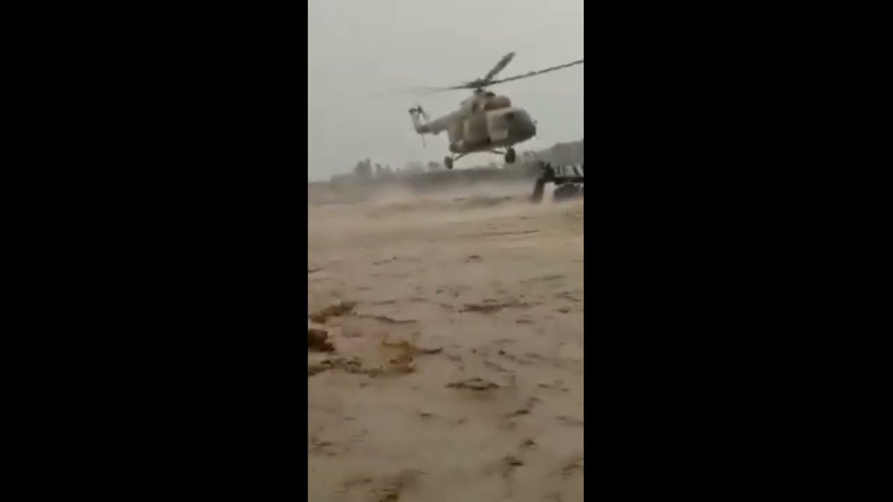 Armed Helicopter Helping People Of Balochistan Taking Risk | Flood | Jhal Magsi | Balochistan Flood