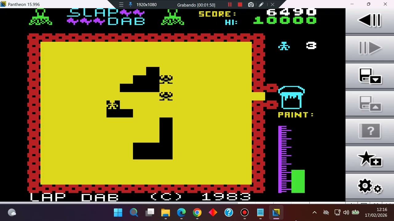 Slap Dab - Commodore VIC-20 - Pantheon 15.996 Emulator - Test Windows 11