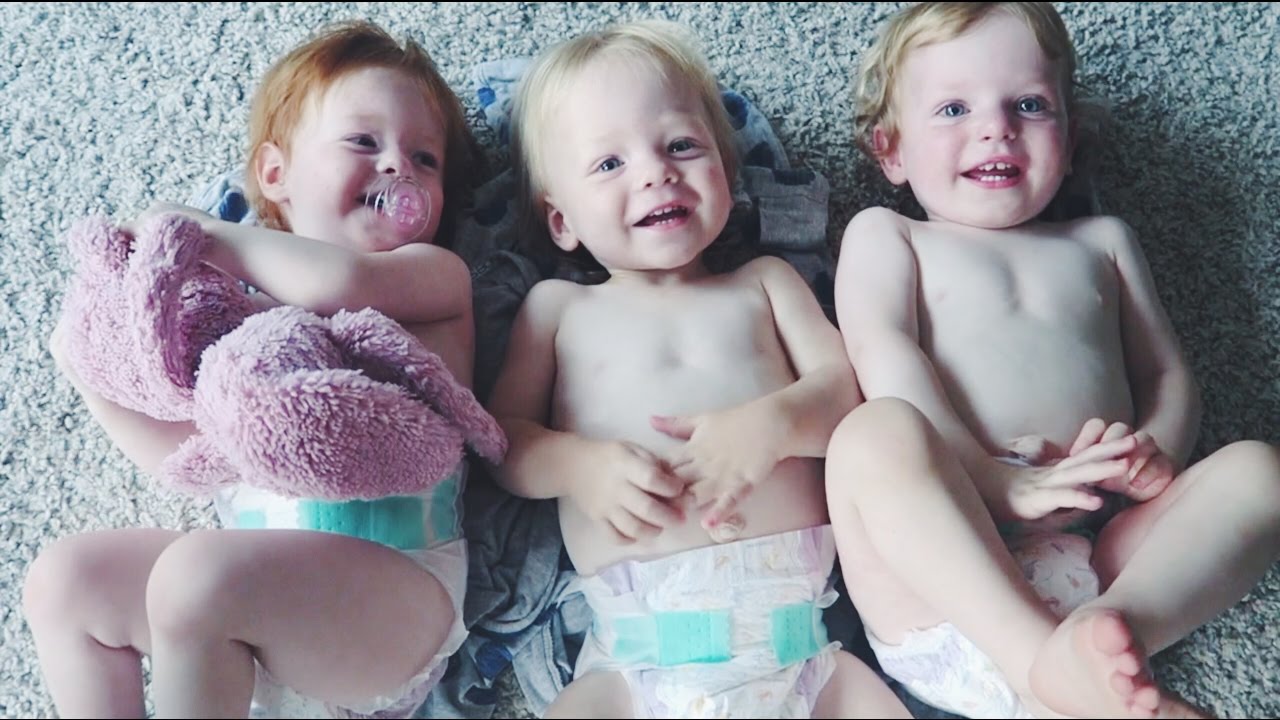Getting Triplets Ready For Bed!