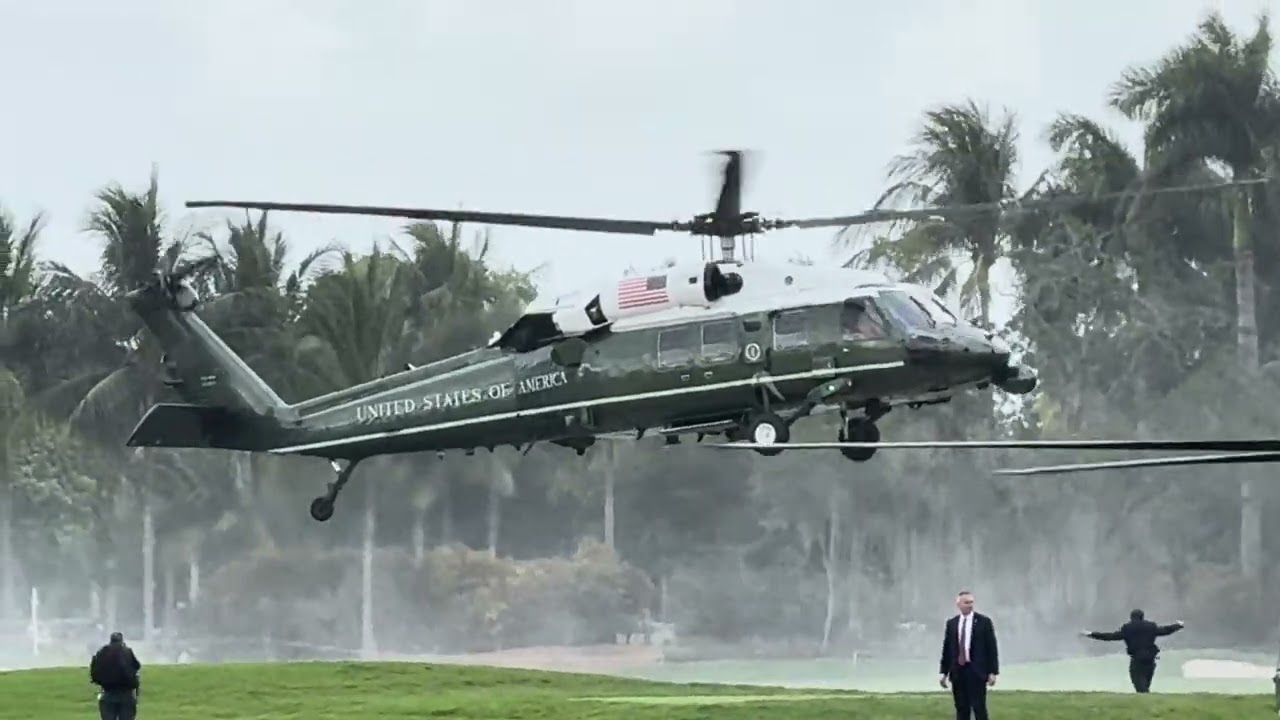 President Trump’s Grand Arrival at LIV Golf Miami 2025 – Exclusive Footage!”