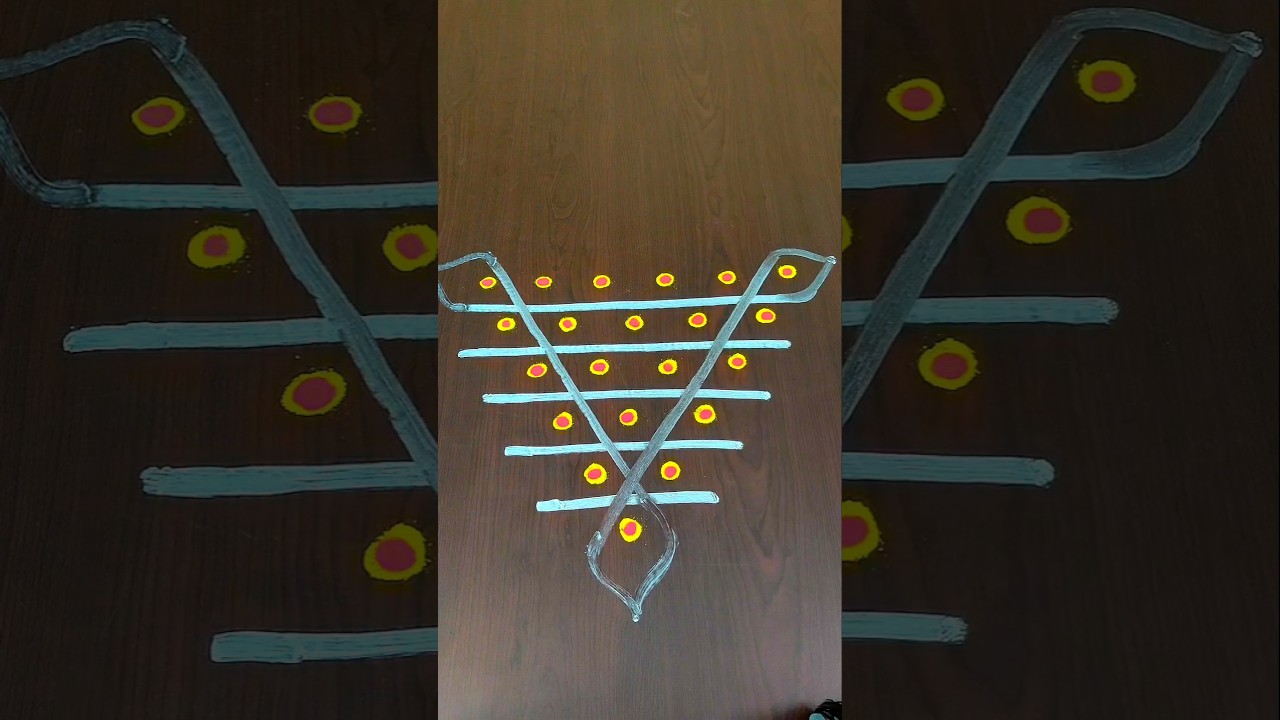 Łatwy Kolam dla początkujących @RoopaRangoli #shorts #rangoli #kolam #muggulu #padikolam #kolangal